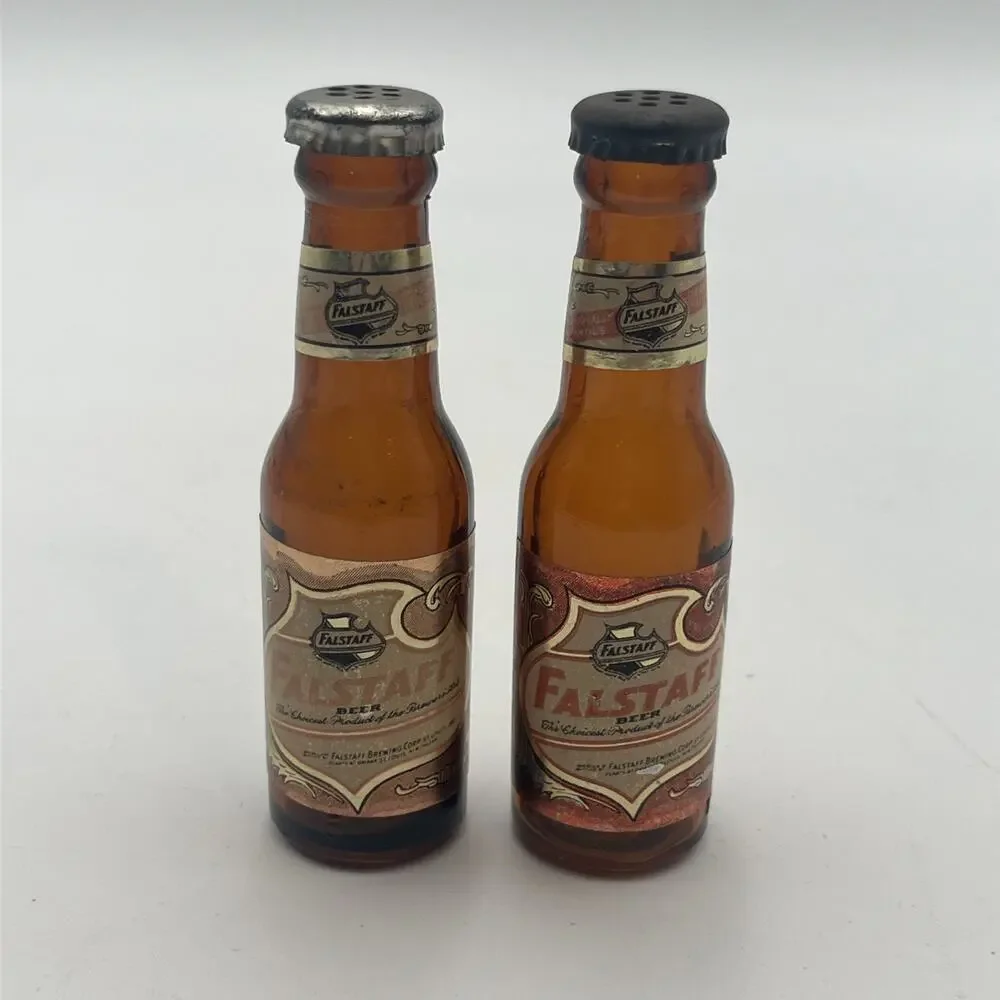 Falstaff Mini Salt & Pepper Shaker Beer Bottles - Miniature 4